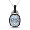 Sterling Silver 5ct TGW Multi-gemstone Fashion Necklace
