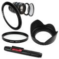 52-58-mm Step-up Ring Adapter/ UV Filter/ Lens Hood/ Lens Cleaning Pen