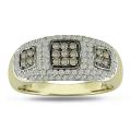 10k Yellow Gold 1/2ct TDW Brown and White Diamond Ring (G-H, I2-I3)