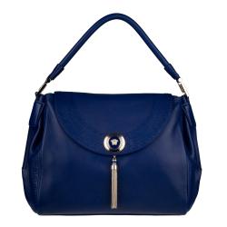 Versace Medium Royal Blue Nappa Leather Shoulder Bag