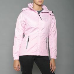 First Down Women's Pink Hooded Tech Jacket 
