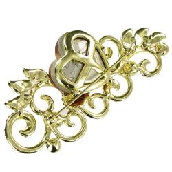Cano Gold-Plating Crystal Stones Heart Design Brooch