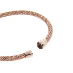 Eternally Haute Rose Gold over Silver Mesh Bracelet