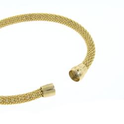 Eternally Haute Yellow Gold over Silver Mesh Bracelet