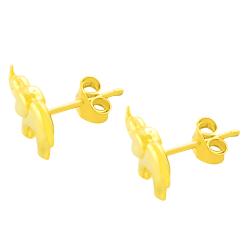 14k Yellow Gold Elephant Stud Earrings