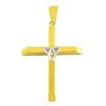 14k Two-tone Gold Trinity Cross Necklace