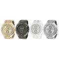 Geneva Platinum Men's Rhinestone Chronograph-style Link Watch