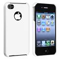White with Rear Hole Snap-on Case for Apple iPhone 4 AT&T/ Verizon