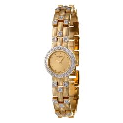 Wittnauer Women's 'Crystal' Yellow Goldplated Stainless Steel and Quartz Watch