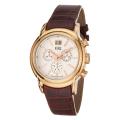 ESQ by Movado Men's 'Quest' Rose Goldplated Stainless Steel and Leather ...