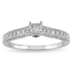 10k Gold 1/4ct TDW Diamond and Pink Sapphire Engagement Ring (G-H, I2-I3)