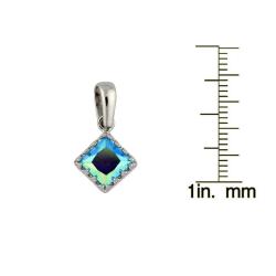Sterling Silver Aqua Cubic Zirconia Necklace