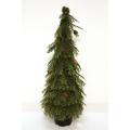 Good Tidings Topiary Cone Shaped Cedar Christmas Tree