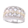 Michael Valitutti Signity 14k Gold and Silver Cubic Zirconia Ring
