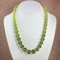 Handtied Graduating Green Baltic Amber Rounds Necklace (Lithuania)