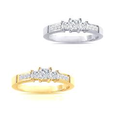 14k Gold 1ct TDW Princess Diamond Engagement Ring (I-J, I1-I2)
