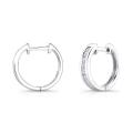 10k White Gold 1/6ct TDW Round Diamond Hoop Earrings (H-I,I2-I3)