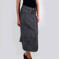 Tabeez Women's Indigo Wash Straight Denim Skirt
