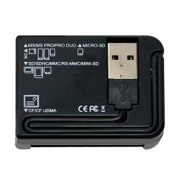 Connectland 5-slot Memory Card Reader with Built-in USB Cable