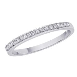10k White Gold 1/5ct TDW Diamond Women's Wedding Band (H-I, I2-I3) (Size 6.75)