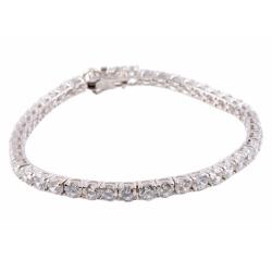 Michael Valitutti Signity 14k Gold and Silver Cubic Zirconia Bracelet