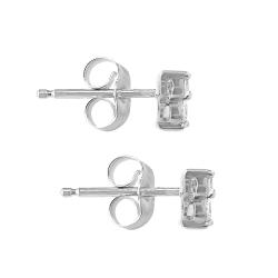 14k Gold 1/2ct TDW Black Diamond Three-Stone Earrings