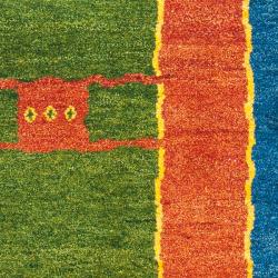 Hand-knotted Gabeh Ancestry Multi Wool Rug (2'3 x 9'6)