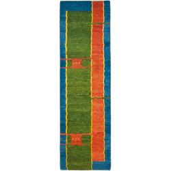 Hand-knotted Gabeh Ancestry Multi Wool Rug (2'3 x 9'6)