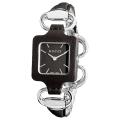 Gucci Women's '1921' Bangle Style Black Leather Watch