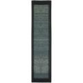 Hand-knotted Gabeh Solo Grey/ Black Wool Rug (2'3 x 9'6)