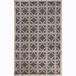 Hand-tufted Harrow Grey Geometricl Rug (8'x10')