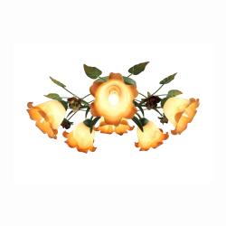 Flower and Leaf 6-light Ceiling Chandelier