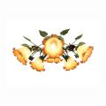 Flower and Leaf 6-light Ceiling Chandelier