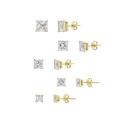 Icz Stonez 18k Goldplated Cubic Zirconia Stud Earrings (Set of 5) (24 7/8ct TGW)