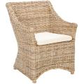 St Thomas Indoor Wicker Washed-out Brown Wing Back Arm Chair