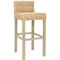 St Thomas Indoor Wicker Grey/ Beige Bar Stool