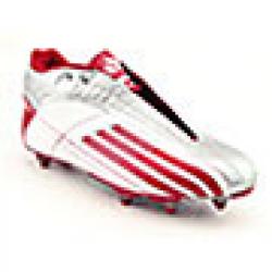 Adidas Men's 'Scorch 3 Mid D' White/Red Football Cleats (Size 16)