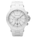 Michael Kors Women's White Chronograph Dial Ceramic Watch