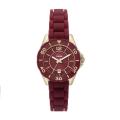 Fossil Women's Red 'Riley Mini' Silicone Strap Watch