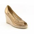 Candies Women's 'Kolbey' Gold/Bronze Platform Wedges