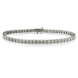 10k White Gold 1ct TDW Diamond Tennis Bracelet (I-J, I2-I3)