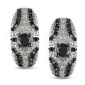 10k White Gold 1 1/3ct TDW Black/ White Diamond Earrings (G-H, I2-3)