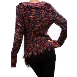 Tabeez Ruffle Space Dye Sweater