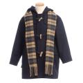 Nordic Country Boy's Navy Wool-blend Coat and Scarf
