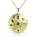 18k Yellow Gold 2 7/8 ct TDW Certified Multi-diamond Necklace