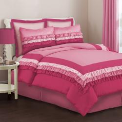 Lush Decor Starlet Juvy Pink 3-Piece Twin-size Comforter Set