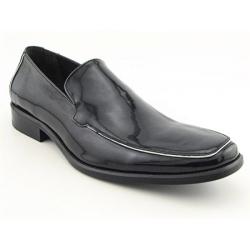 FCUK French Connection Mens 'Jordison' Black Patent Silver Loafer Shoes 
