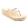 YELLOWBOX Women's 'Custard' Beige Flip Flops Open-Toe Shoes