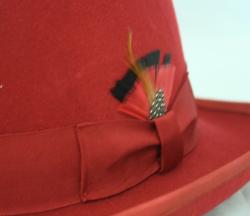Ferrecci Men's Red Wool Godfather Hat