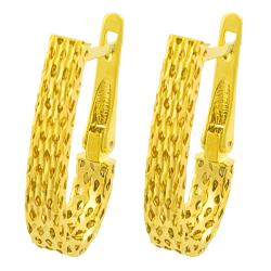 14k Yellow Gold U-shaped Hoop Earrings